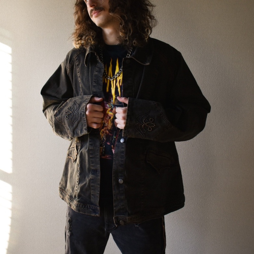 Max Mara Western Grunge Beaded Denim Jacket
